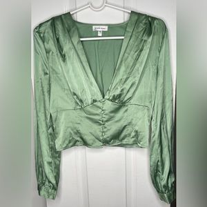 TRIPLE SEVEN GREEN  CROP TOP